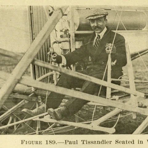 Paul Tissandier Seated In Wright Biplane Poster Print By The Institution Of Mechanical Engineersmary Evans (36 X 24)