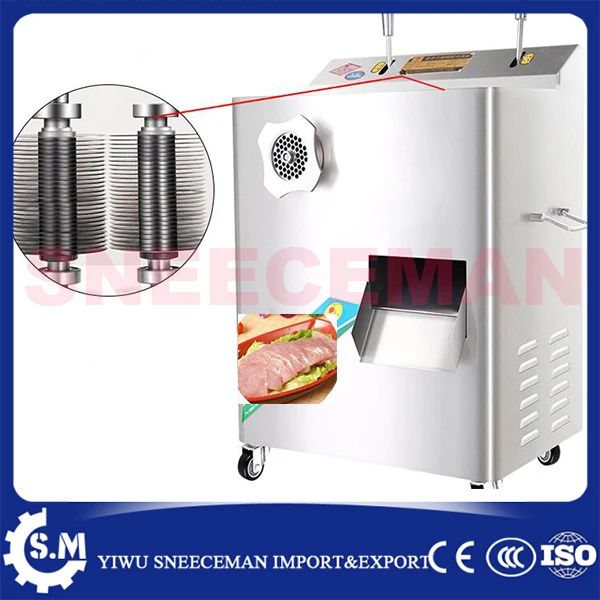 220kg/h Commercial electric stainless steel broken meat slicer machine twist stuffing enema | Бытовая техника