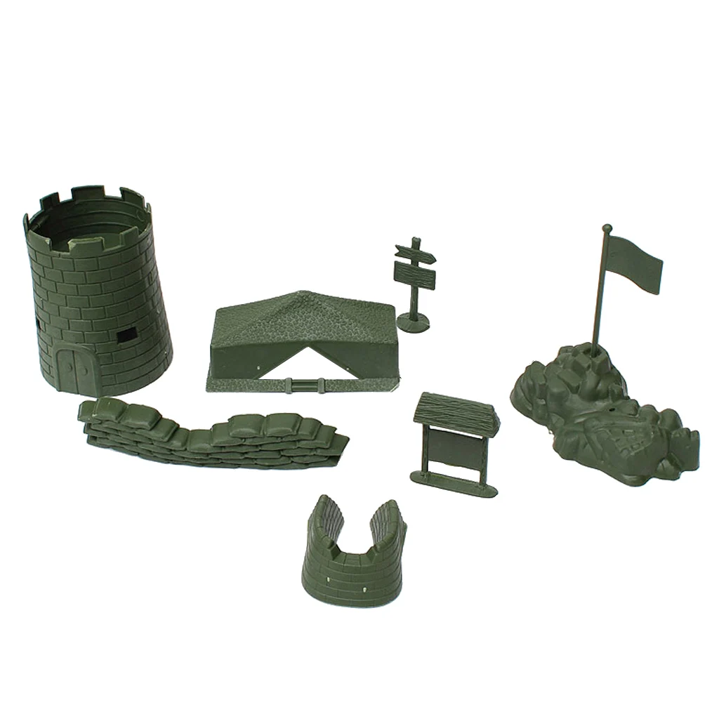 Пластиковые игрушки армейская база игровой набор Вторая мировая война Мужская