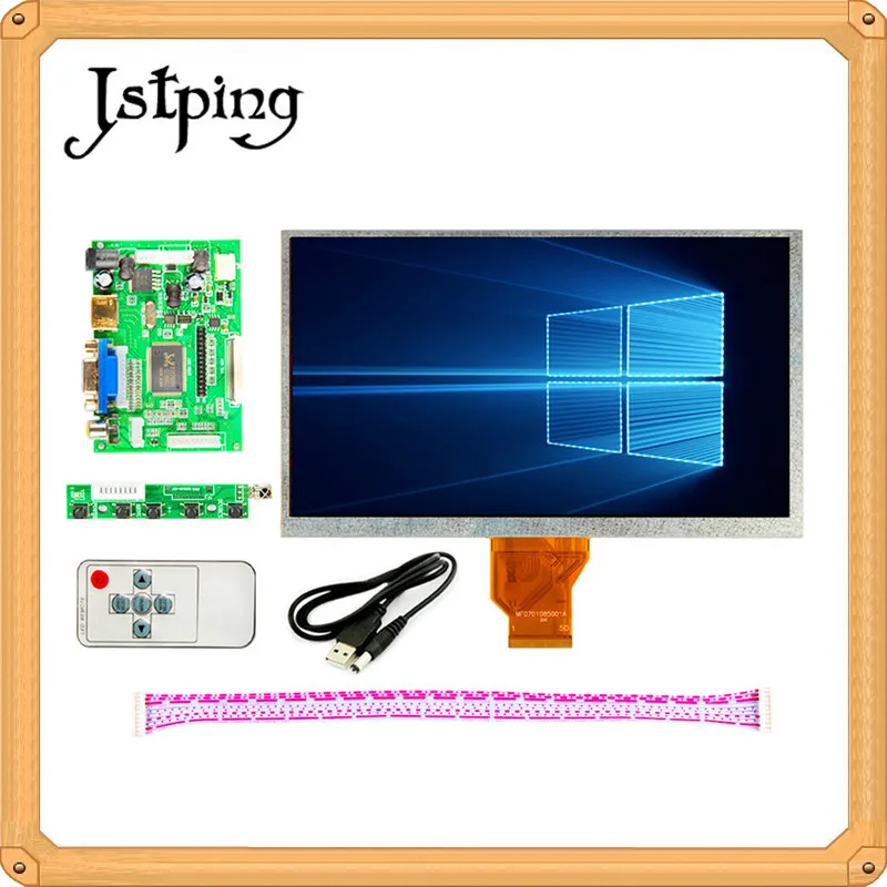 Пульт дистанционного управления Jstping 9 дюймов 800*480 HDMI VGA AV для Raspberry Pi | Компьютеры и