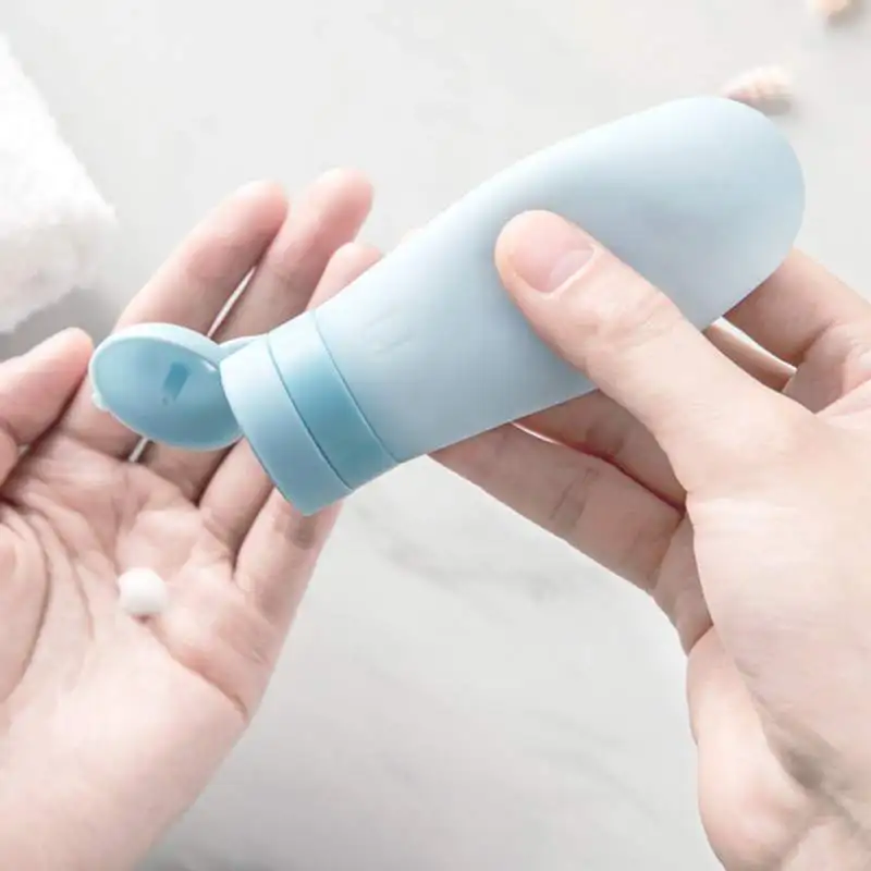 Mini Silicone Portable Soap Dispenser Women Travel Shampoo Liquid Soap Makeup Lotion Bottles Toiletries Storage Container