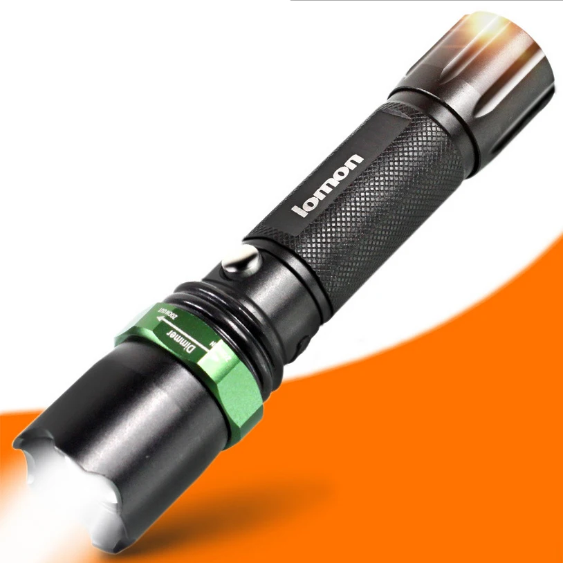 

Portable Powerful Rechargeable XM-L Cree T6 Zoomable Flashlight Defensive End With 18650 Battery Full Of Electric Last 3 Hours