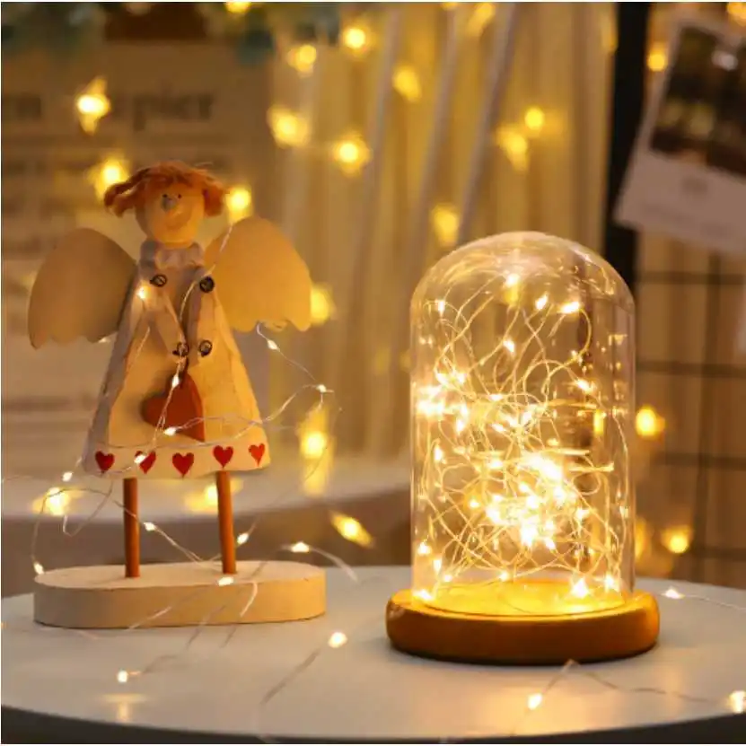 

2M 20LEDs Garland Wine Bottle Lights Copper Silver Wire Bottle Stopper Fairy String Lights for Christmas Party Wedding Decor