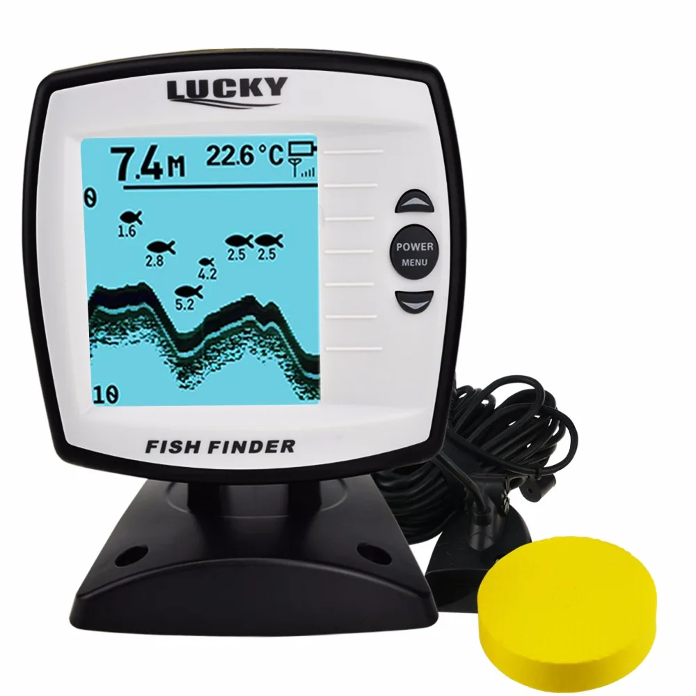 Fish Finder LUCKY FF 918N1 Wired Fish Finder Boat use Depth Sounder Transducer 328feet(100m) 4