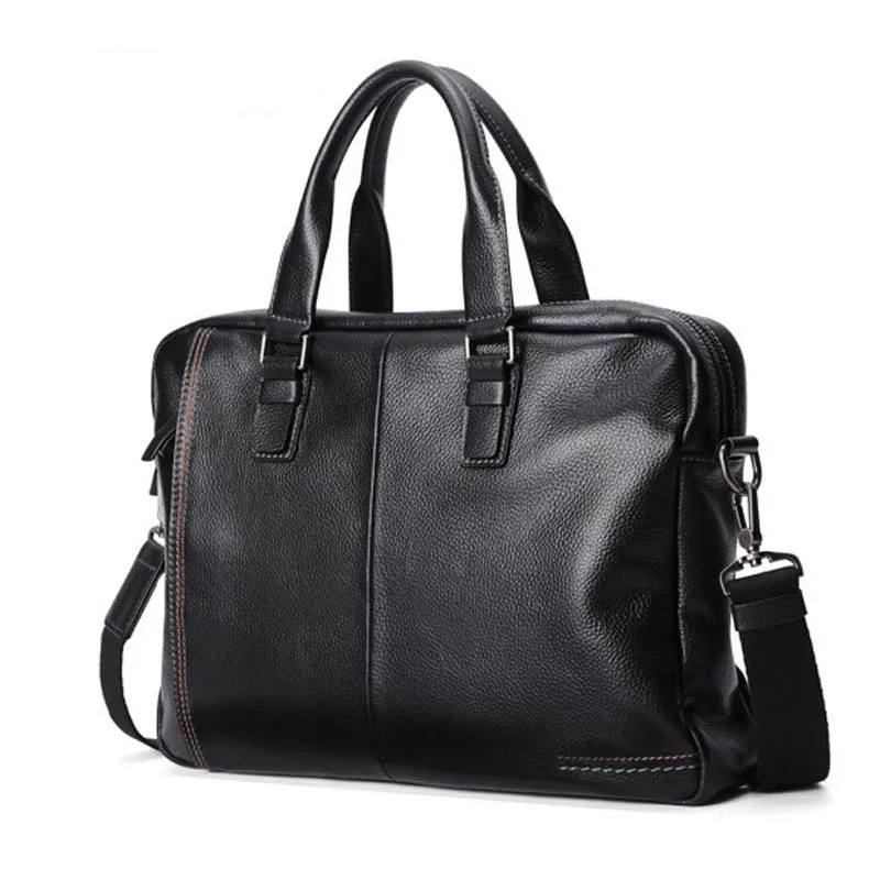 Fashion Genuine Leather Bag Men Bag Cowhide Men Crossbody Bags Men's Travel 14 inch Shoulder Bags Tote Laptop Briefcases Handbag Fashion Genuine Leather Bag Men Bag Cowhide Men Crossbody Bags Men's Travel 14 inch Shoulder Bags Tote Laptop Briefcases Handbag