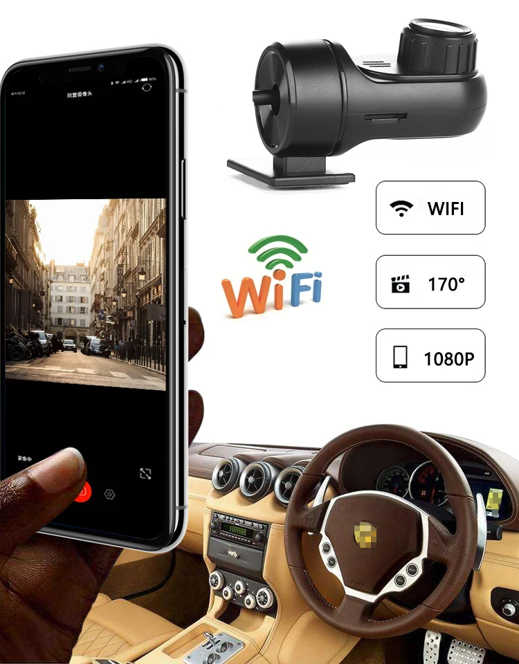 WiFi DVR камера беспроводная автомобильная видеорегистратор 1080P Full HD ночного