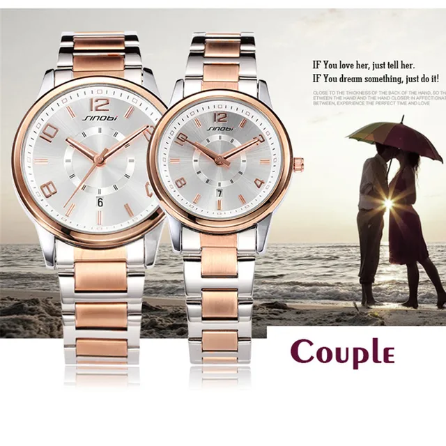 2017 SINOBI Luxury Watch Women Men Lover's Quartz Watch Fashion Reloj mujer Ladi 2017 SINOBI Luxury Watch Women Men Lover's Quartz Watch Fashion Reloj mujer Ladi