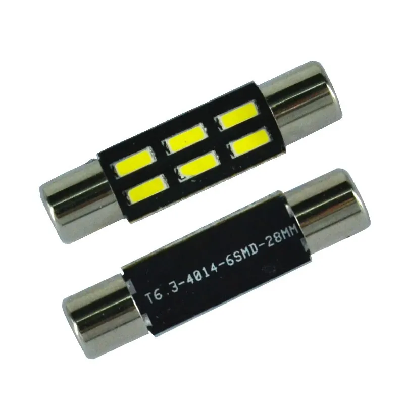 10 шт. гирлянда t6.3 6 SMD 4014 28 мм 31 мм 211-2 авто косметическое зеркало свет Панель Географические Карты Дверь Чтение Чемодан лампа 12 В