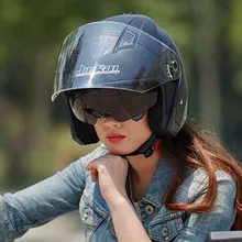 Delle donne degli uomini di Doppia lente del motociclo casco JIEKAI JK516, bicicletta elettrica moto scooter casco casco ML XL XXL bianco rosa rosso blu