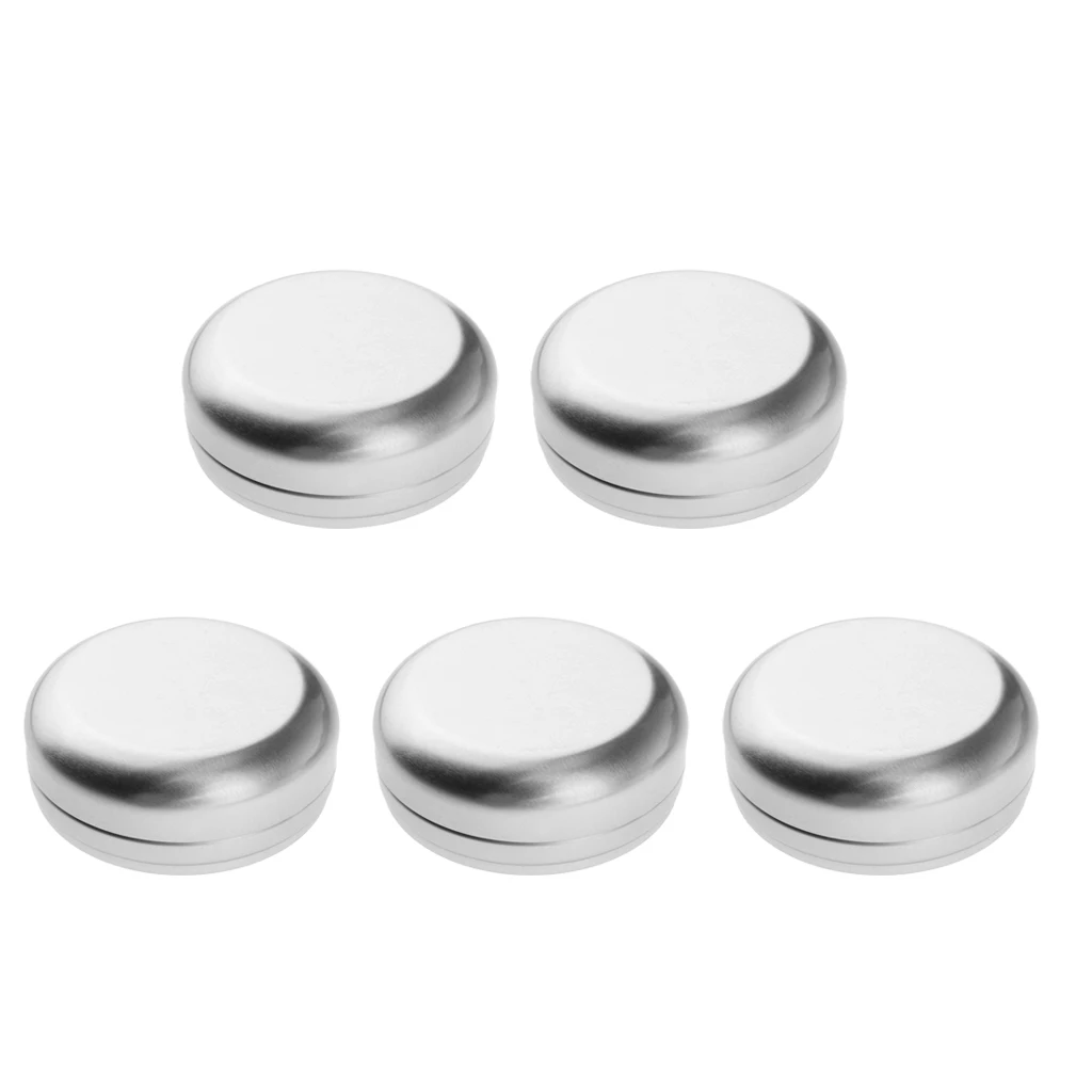 5pcs Empty Tin Case For Lotion Bar Soap Hair Wax Skin Moisturizers Aluminum High-Grade Aluminium Anti-Rust Durable & Reusable