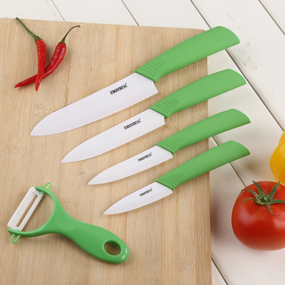 

Zirconia Ceramic Knives Set Knives Set 3 4 5 6 inch + Peeler Multi-color Handle Paring Slicing Chef Knife Kitchen Cooking Tools
