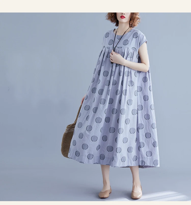 New Arrive Summer Maternity Dress Woman Casual Dot Large Size Dresses Pregnant Woman Sleeveless Large Dress MD-01331