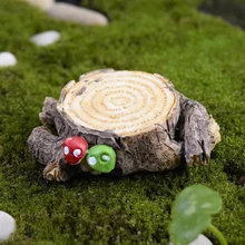 1Pc Artificial Mushroom Tree Stump Miniature Fairy Garden Decoration Mini Craft Micro Landscaping Decor DIY Accessories