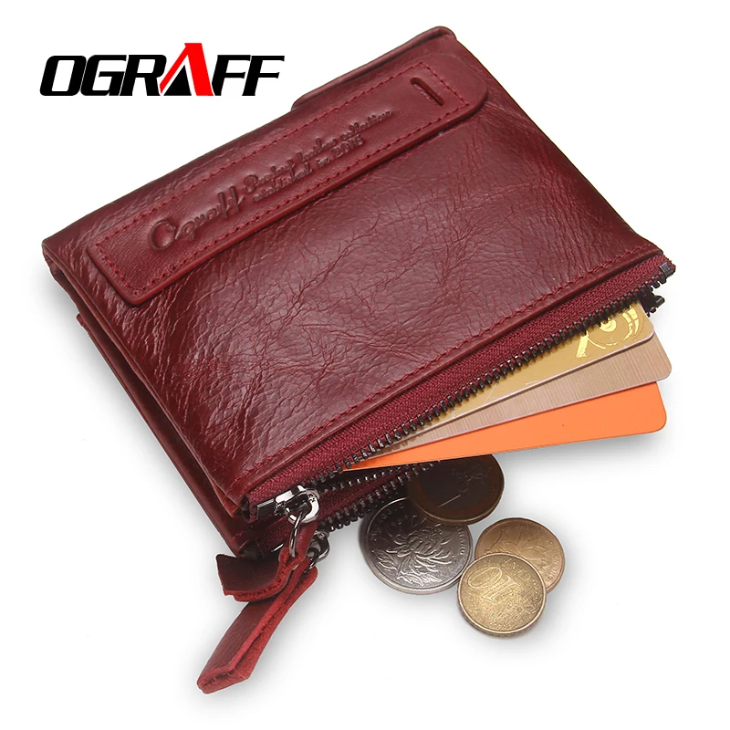 

OGRAFF Women Wallet Female Genuine Leather Purse Credit Card Holder Dollar Wallet Men Small Women Wallet Coin Purse Lady Wallet