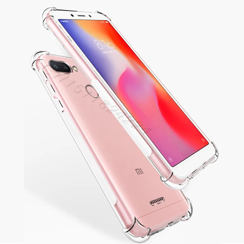 Transparent Xiaomi Redmi 6 Pro Case Redmi 6 6A Air Cushion Bumper Shockproof TPU Fundas For Xiaomi Redmi 6 6A Shell Back Cover (2)
