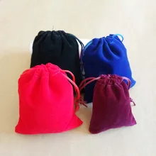 100 шт 4 сплошных цвета бархатные сумки для ювелирных изделий подарочные сумки Свадебные Сумки на шнурке женские ювелирные изделия дисплей подарочная упаковка сумка Diy