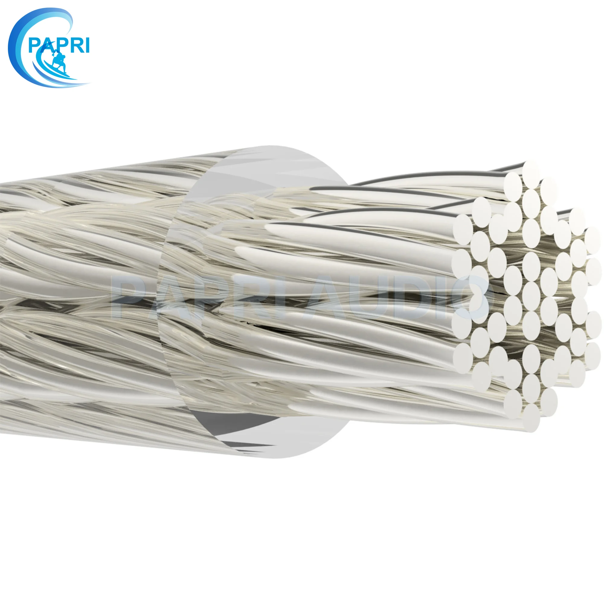 

PAPRI Newest GM03 DIY Upgrade Headphone Cable 4N OCC Silver Wire Hifi For Earphone Headsets Line Audio Litz Structure 49 Cores