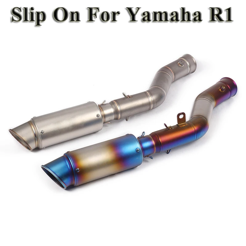 

Slip On For Yamaha R1 YZF-R1 2009 - 2014 13 Motorcycle Exhaust Escape Side Row Modified Middle Pipe Connection Link Pipe Muffler