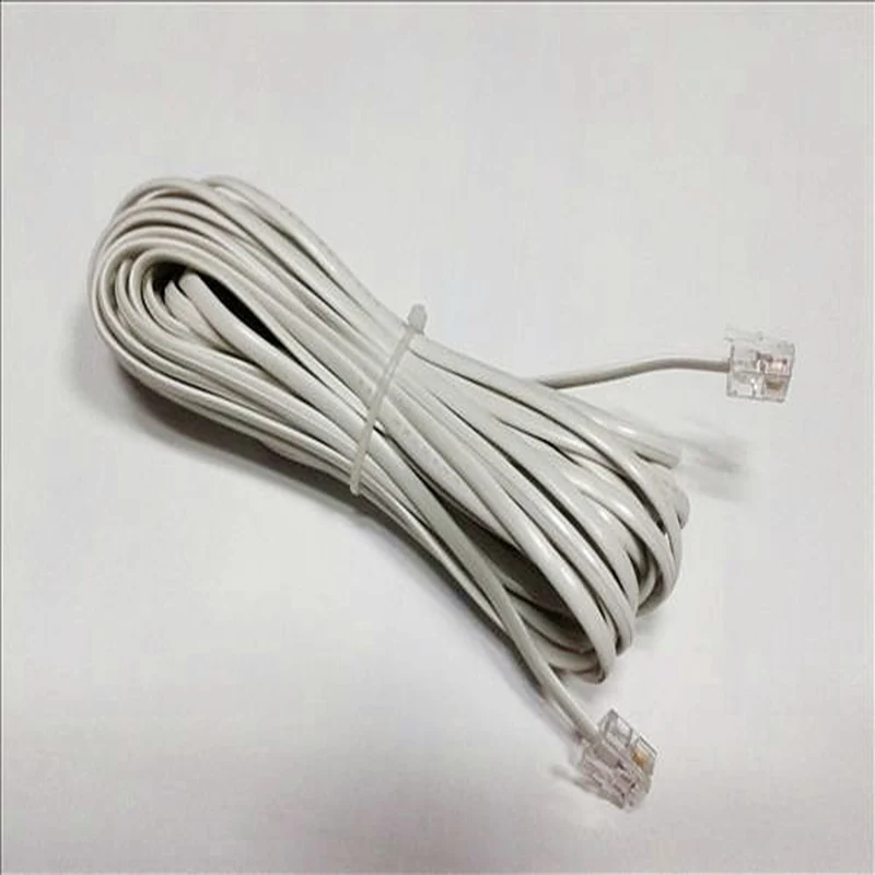 10 meters copper telephone wires Two core crystal head with soft phone