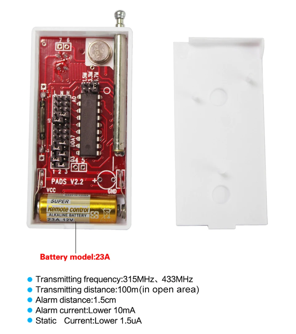 315/433 МГц удерживающий датчик оконной двери охранной сигнализации для дома охранной системы беспроводной, оконный, дверной магнитный детектор