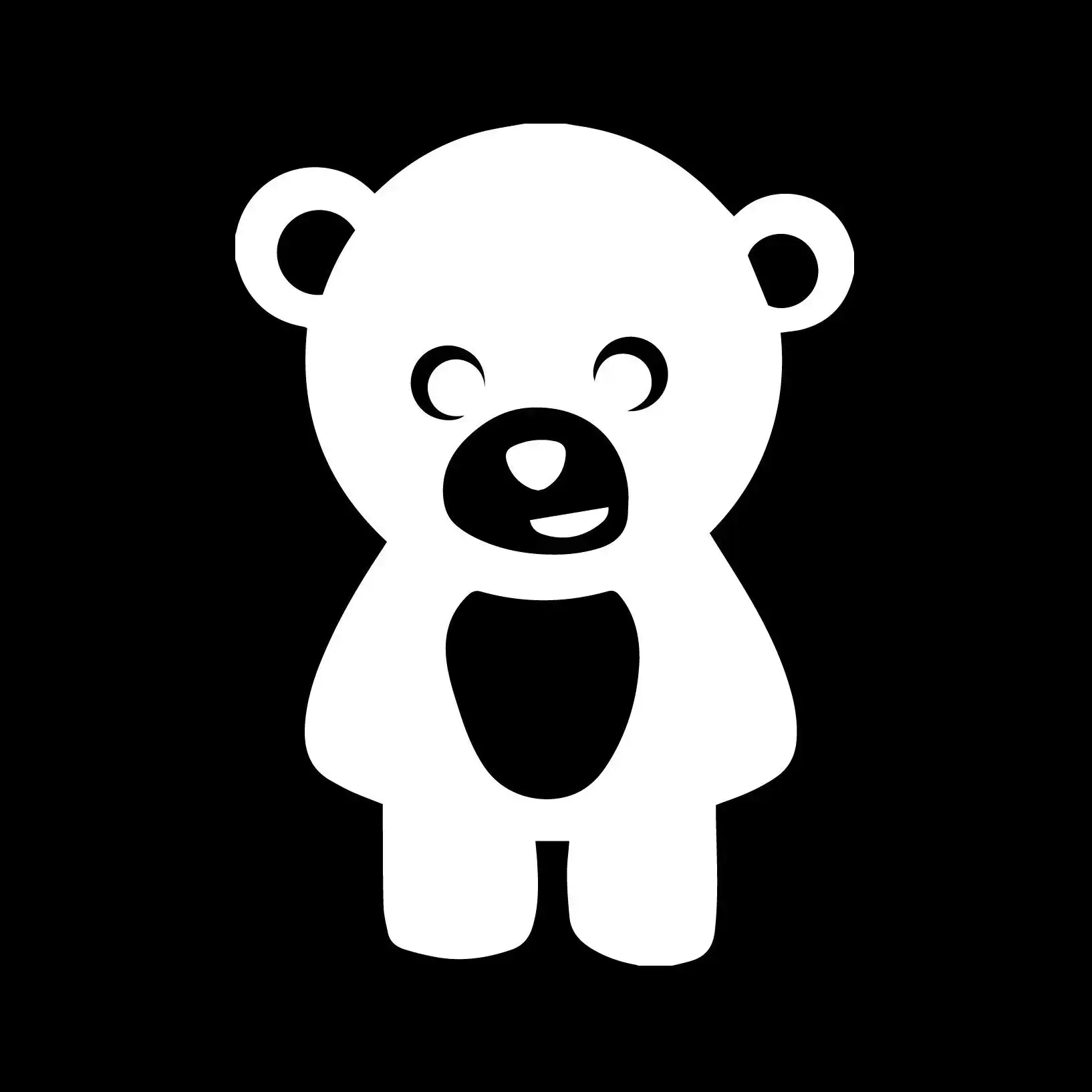 teddy bear decal