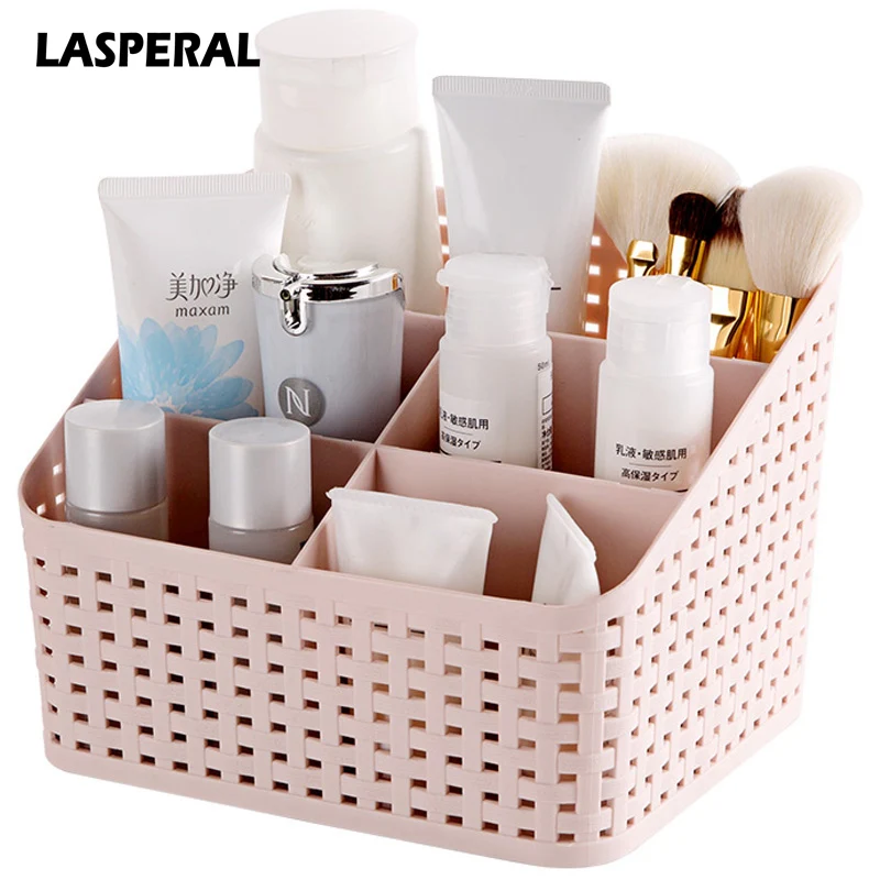 

Lasperal 5 Grids Desktop Sundries Storage Basket Plastic Hollow Makeup Organizer Home Office Stationary Storage Container Box