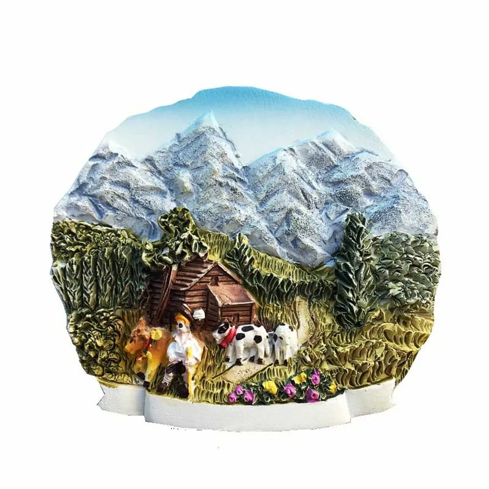 

BABELEMI Europe's top Swiss Jungfrau Fridge Magnets Famous Landscape Refrigerator Sticker Gifts Switzerland Home Kitchen Decor