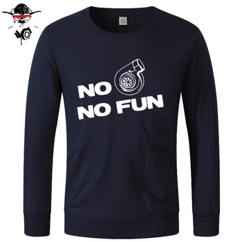 

Fashion Funny long Sleeve Cotton No Turbo No fun Car Hoodies Men's O Neck cotton Hoodies, Sweatshirts