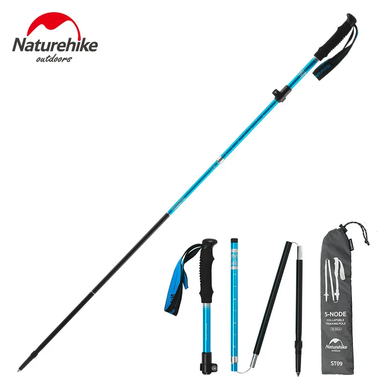 

NatureHike Light Weight EVA Handle 5 Section Walking Stick Adjustable Hiking Sticks Trekking Poles Lengthened Outdoor wandelstok