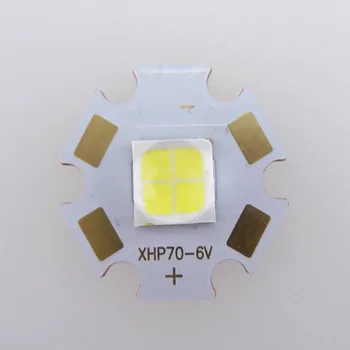 

32W 6V CREE XHP70 N4 6500K Cool White 4022lm LED Emitter with 20x1.6mm Copper Heating Star