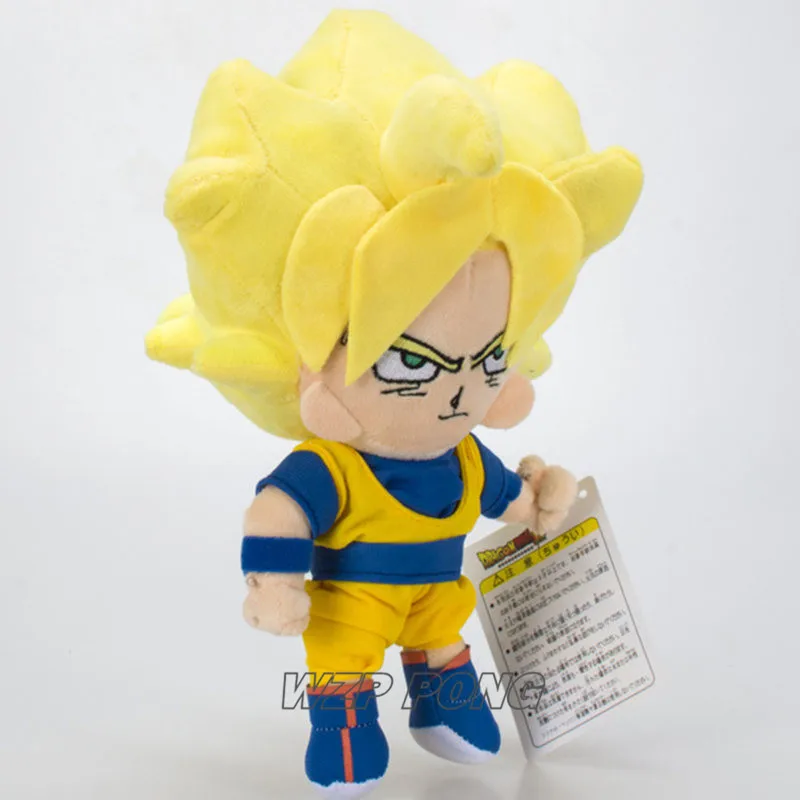 

20cm Anime Dragon Ball Z Super Saiyan Son Goku Stuffed Plush Toy High Quality Cute Yellow Hair Goku Plush Toy Kids Birthday Gift