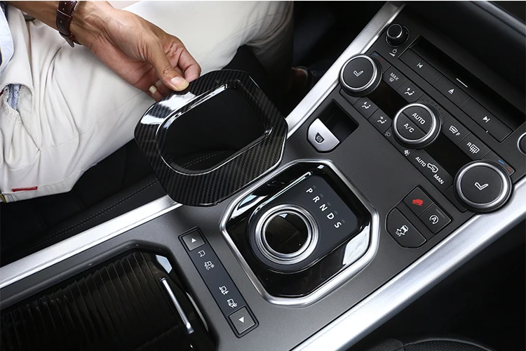 Новинка! Углеродное волокно стиль ABS пластиковые аксессуары для Land Rover Range Rover Evoque 12-17 шестерни сдвижной Каркас Крышка отделка
