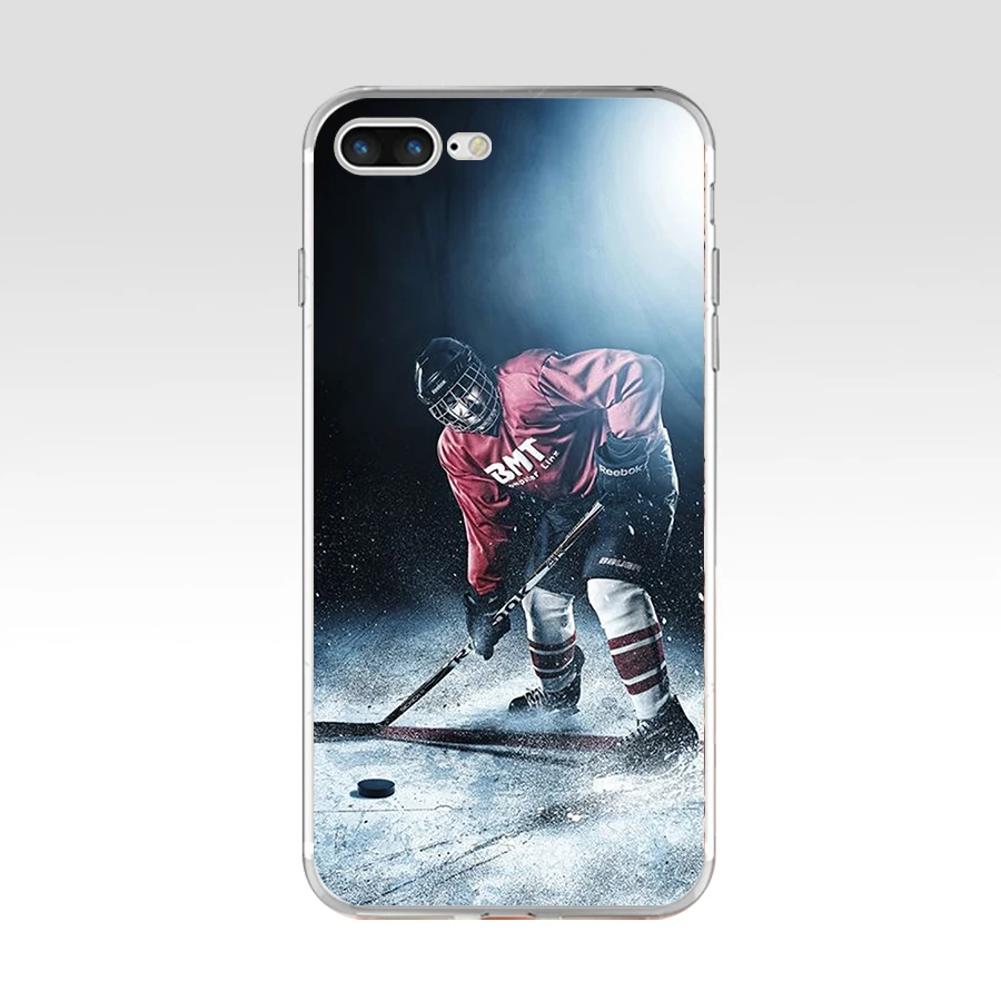 160WE I love ICE Hockey Мягкий ТПУ силиконовый чехол для Apple iPhone 6 6s 7 8 plus чехол