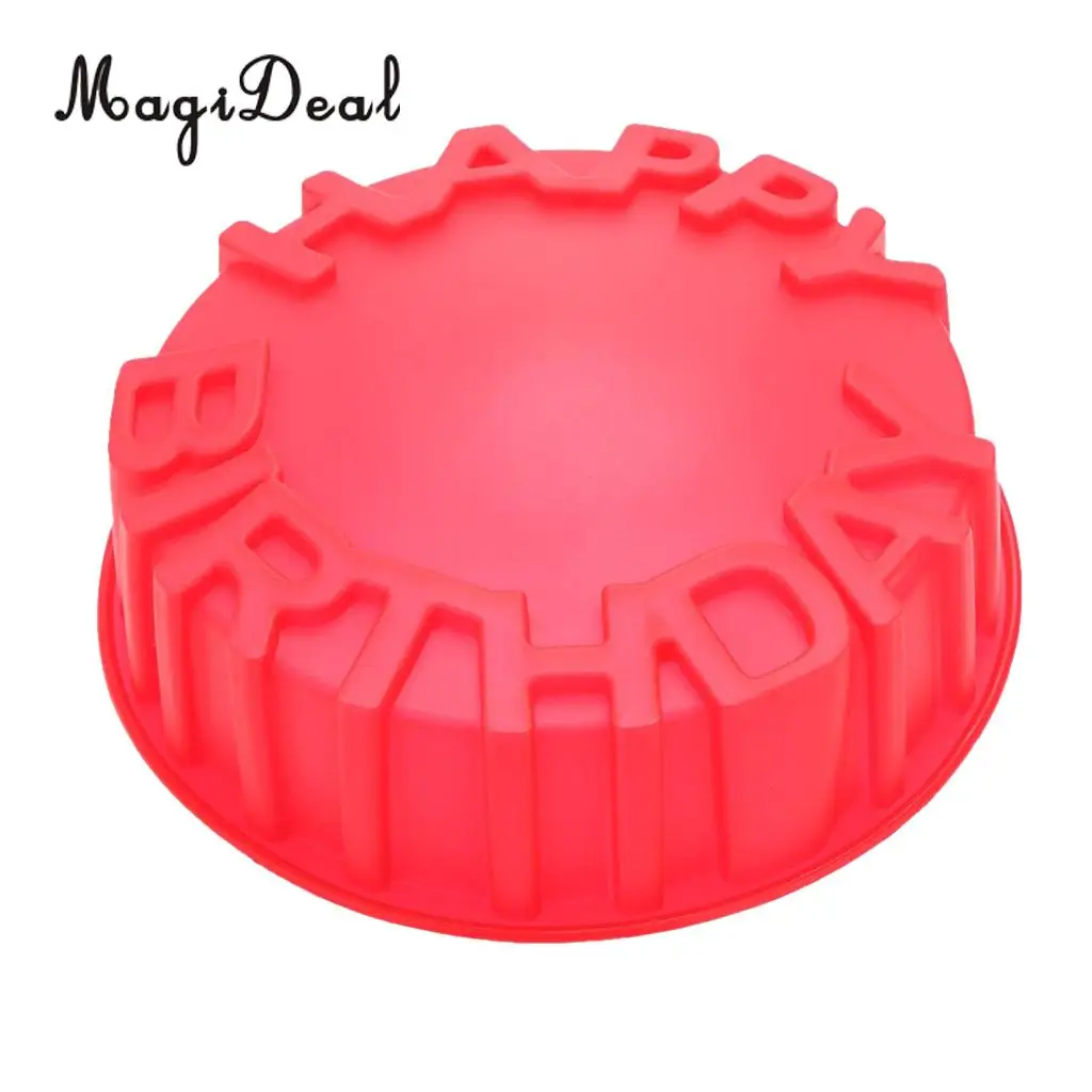 MagiDeal Happy Birthday Cake Mold Pan Chocolate Pizza Baking Tray Silicone Mould MagiDeal Happy Birthday Cake Mold Pan Chocolate Pizza Baking Tray Silicone Mould