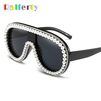 

Ralferty Luxury Zircon Rhinestone Sunglasses Women Brand Design Handmade Crystal Sun Glasses Black UV400 Diamond Eyewear F97363