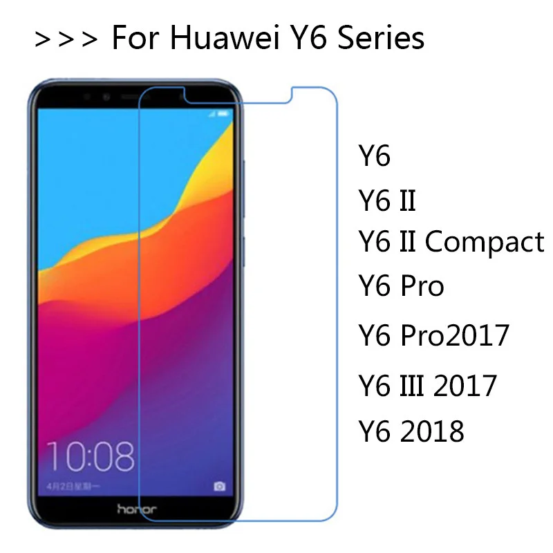 Закаленное Стекло Для huawei Y6 II Compact 2016 III Pro Y5 Y7 премьер Y9 2018 Экран протектор для Honor 7C