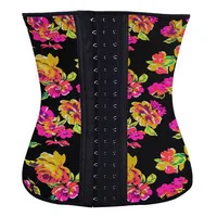 Flower waist training corsets slimming belt latex waist cincher corset burlesque faja reductora para adelgazar shape wear girdle