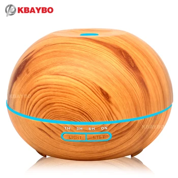 

EJOAI 400ml Wood Grain Ultrasonic Air Humidifier Aroma Essential Oil Diffuser With 7 Color LED Light for Home Oficce