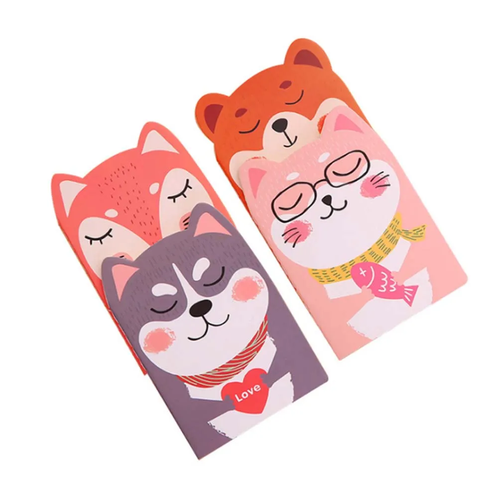 

Mini Cartoon Animal Journal Diary Notebook with Lined Paper Vintage Retro Notepad Book Kids Korean Stationery 1PCS