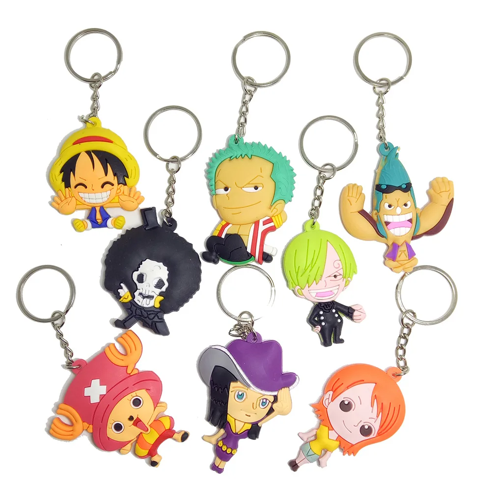 Cartoon Key ring children Anime keychain Luffy ONE PIECE joba Key chain