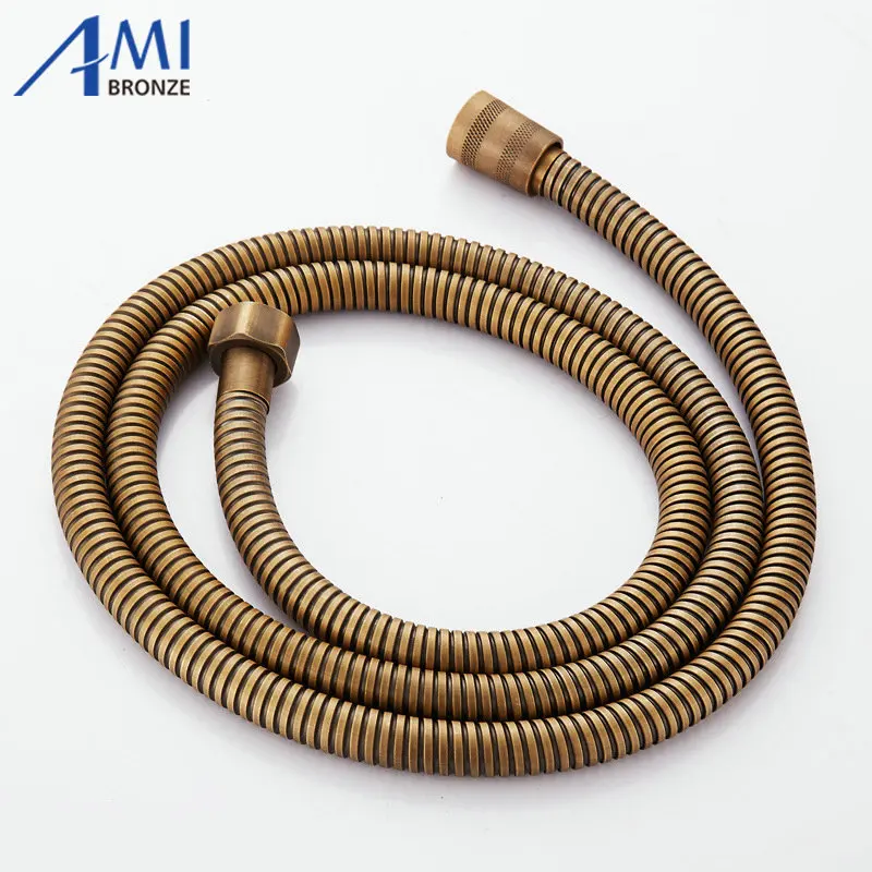 Amibronze 1 Pcs جودة عالية 1.5 m خرطوم استحمام مرن السباكة خرطوم Stainelss الصلب ملحقات الحمام انبوب ماء Amibronze 1 Pcs جودة عالية 1.5 m خرطوم استحمام مرن السباكة خرطوم Stainelss الصلب ملحقات الحمام انبوب ماء
