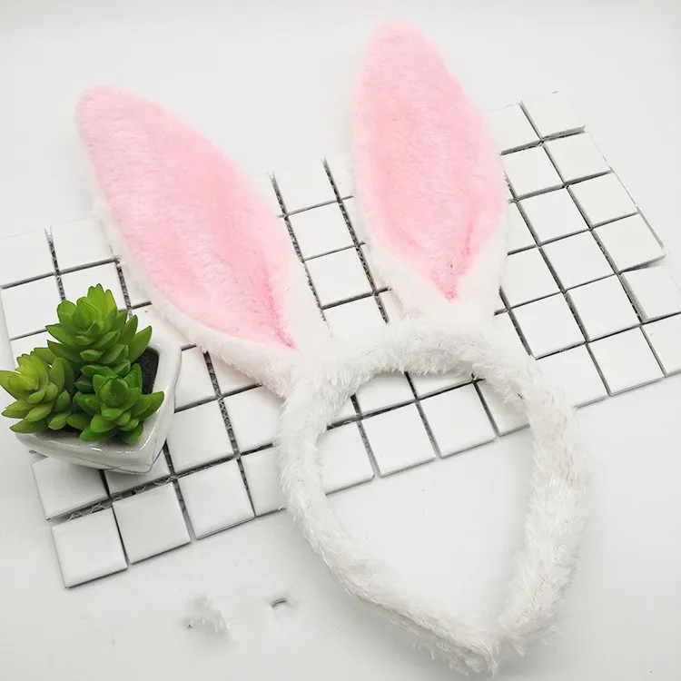 Children girls adult Bunny Ear Headband Set Black pink white blue Fancy Dress Costume Hen Party Rabbit ear hairbands headwear