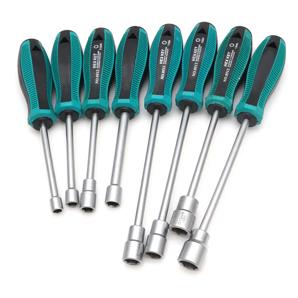

New Metal Socket Driver Wrench Screwdriver Hex Nut Key Nutdriver Hand Tools 3mm-14mm XH8Z JA17