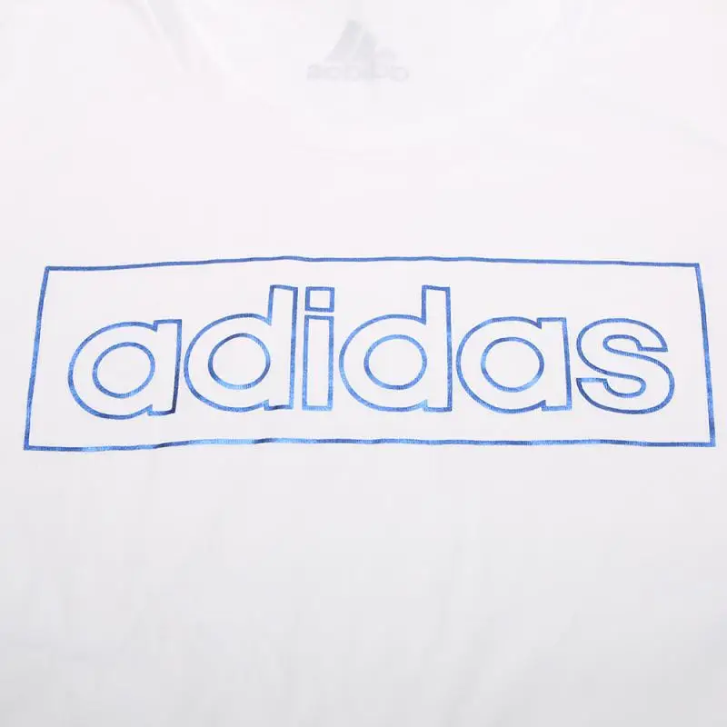 Новое поступление Adidas фольги линейный TEE Для женщин футболки с коротким рукавом спортивная