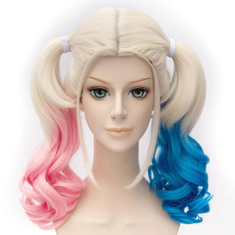 

Halloween Clown Wigs Synthetic Suicide Squad Harley Quinn Coosplay Wigs Beyond Beauty