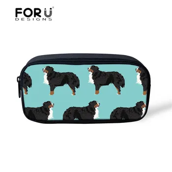 

FORUDESIGNS Functional Bag Pencil Case for Children Cute Dog Animal Printing Cosmetic Bag Organizer Student School Supplies