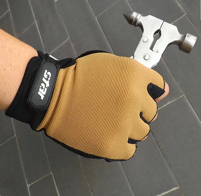 Nuevos guantes tácticos de pesca de medio dedo antideslizantes para hombre deportes al aire libre guantes de camuflaje Airsoft tiro de caza S-2XL