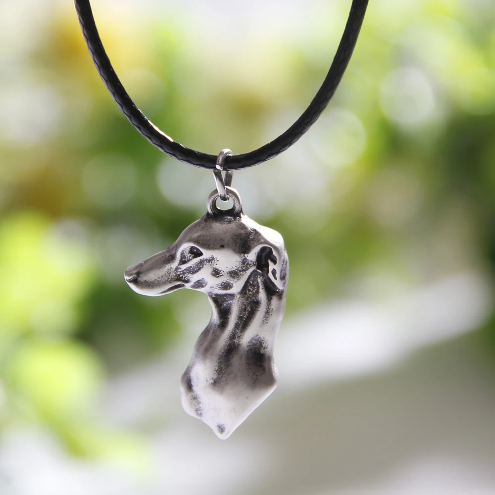 

1pcs Greyhound Head Necklace Dog Pendant Whippet Italian Necklaces & Pendants Silver Necklace Charms Women Christmas Gift