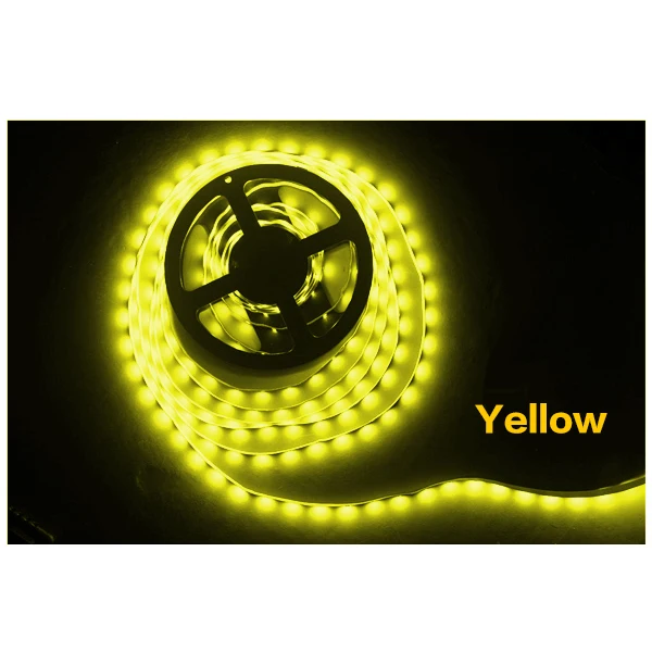 5M 300Leds Non-waterproof RGB Led Strip Light 3528 DC12V 60Leds/M Flexible Lighting String Ribbon Tape Lamp Home Decoration Lamp - Испускаемый цвет: YELLOW