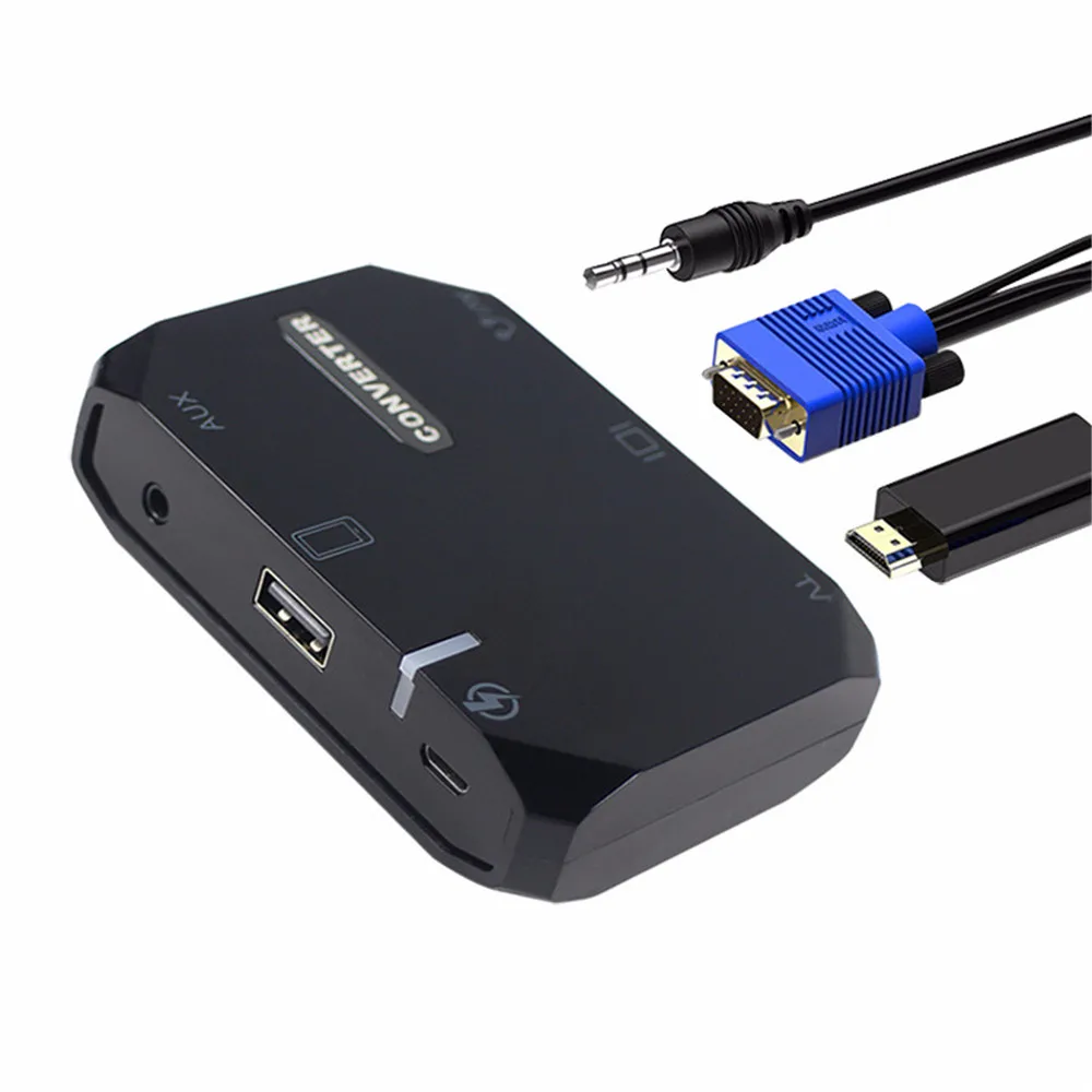 USB C type C к HDMI+ VGA 3 в 1 HDTV конвертер USB 3,1 USB-C адаптер Универсальный для iPhone Android телефон